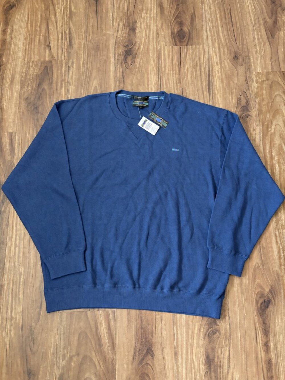 Vintage Alexander Julian Colours sweatshirt marine blue 100% cotton NWT size XXL